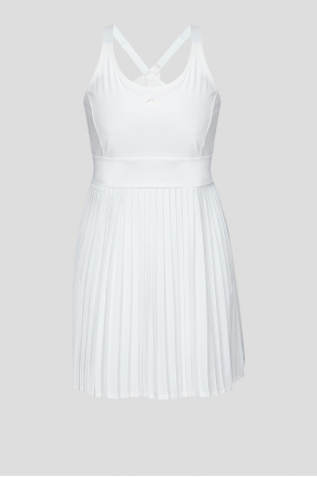 Жіночий білий спортивний костюм (сукня, шорти)