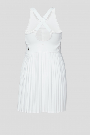 Жіночий білий спортивний костюм (сукня, шорти) 1
