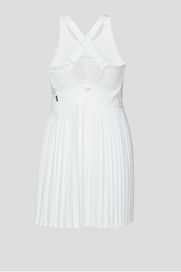 Жіночий білий спортивний костюм (сукня, шорти) - 2