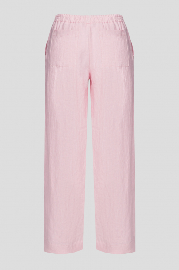 Жіночі рожеві лляні брюки - 2