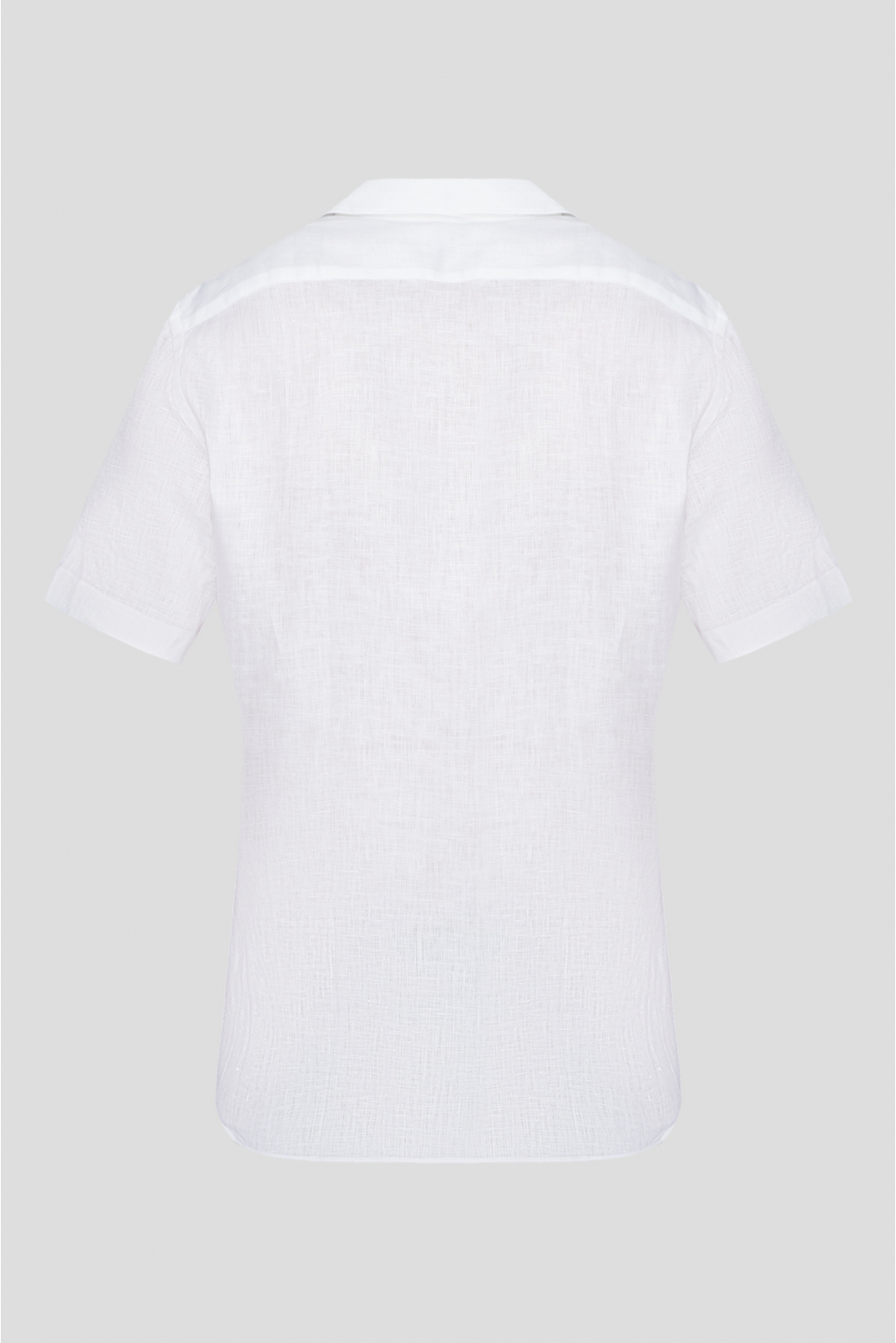 Мужская белая льняная рубашка - 2