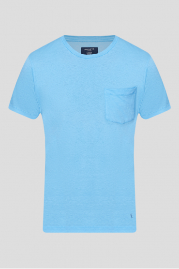 Мужская голубая футболка - 1