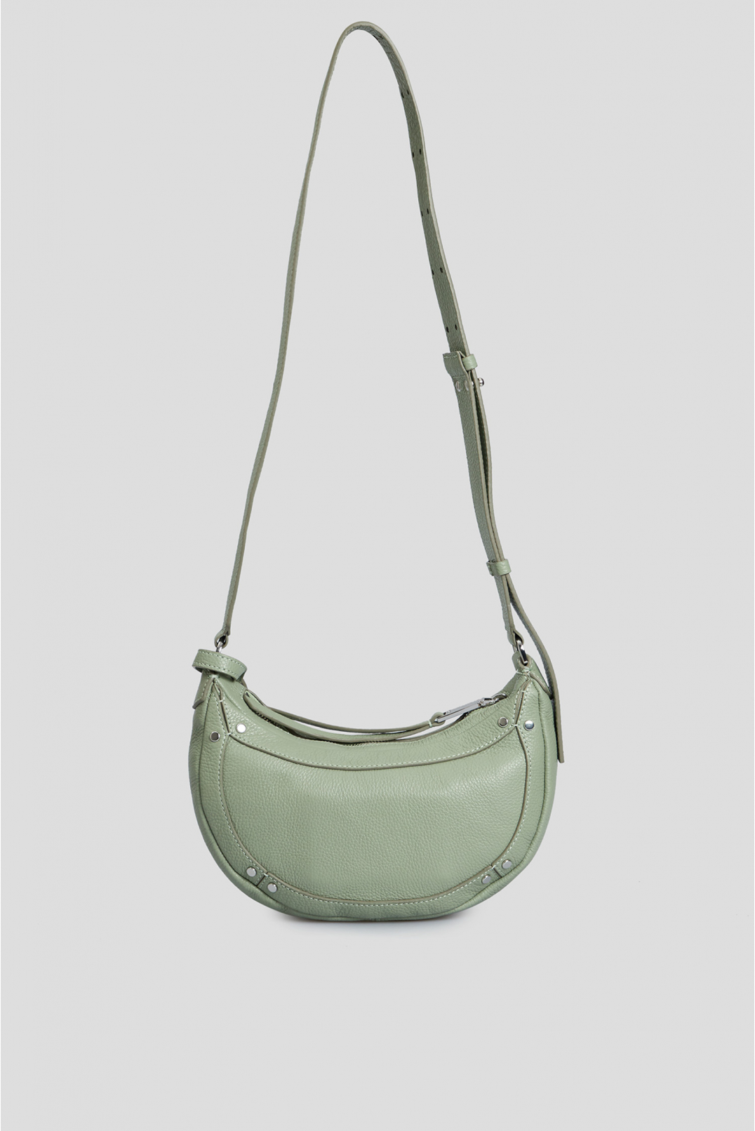 Женская оливковая кожаная сумка - 3
