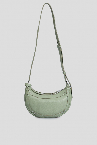 Женская оливковая кожаная сумка - 3