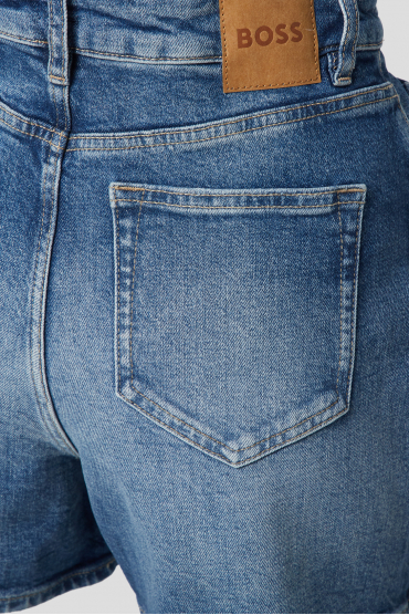 Женские синие джинсовые шорты - 4