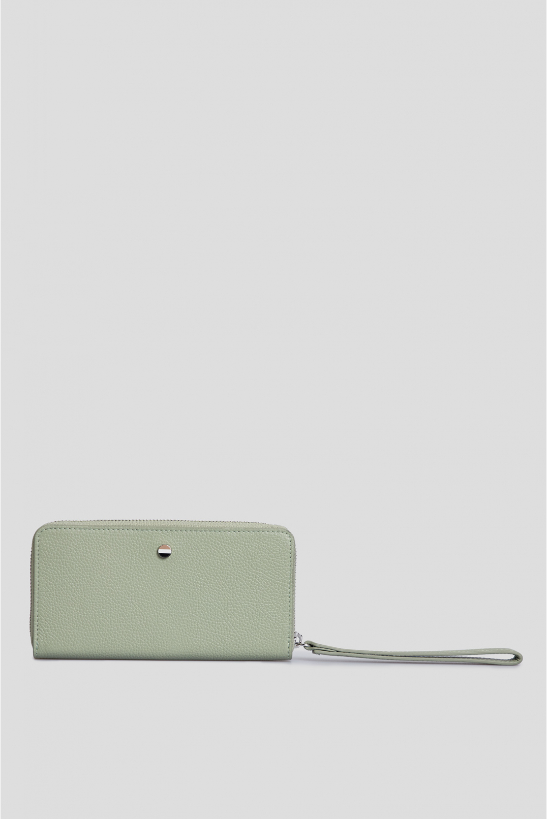 Жіночий оливковий шкіряний гаманець - 1