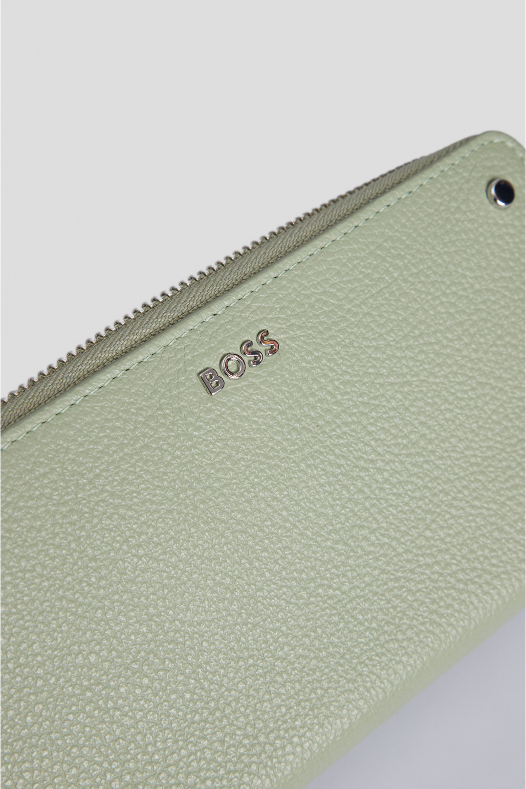 Жіночий оливковий шкіряний гаманець - 5