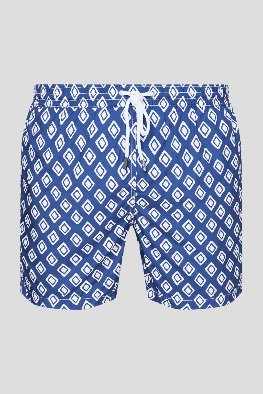 Мужские синие плавательные шорты с узором - 1