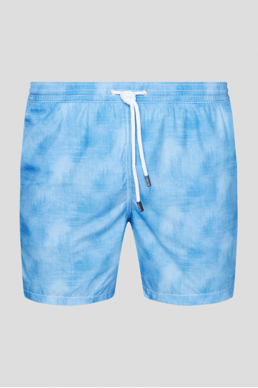 Мужские голубые плавательные шорты - 1