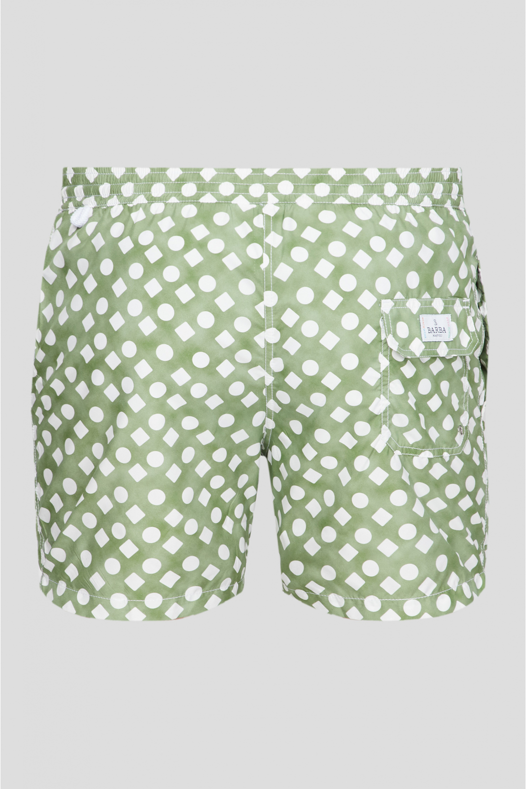 Мужские зеленые плавательные шорты с узором - 2