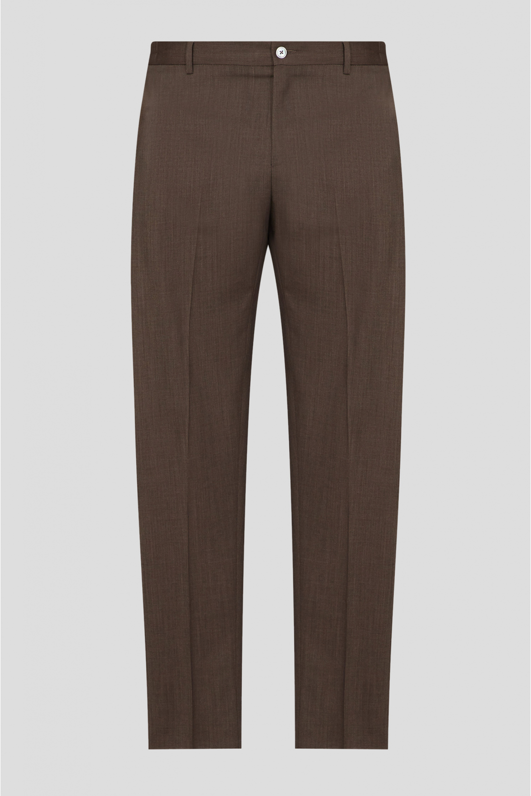 Чоловічі коричневі вовняні брюки - 1