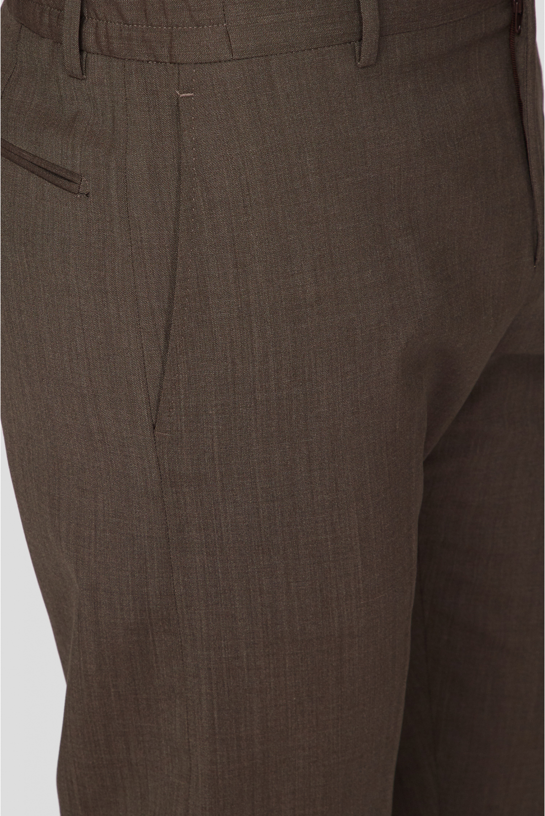 Чоловічі коричневі вовняні брюки - 3