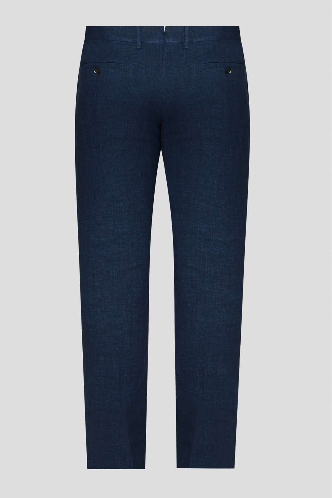 Чоловічі темно-сині лляні брюки - 2
