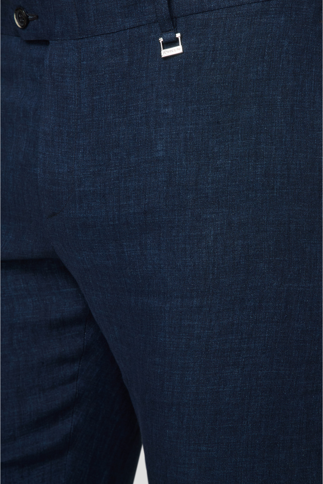 Чоловічі темно-сині лляні брюки - 3