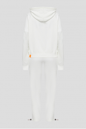 Женский белый спортивный костюм (худи, брюки) 1