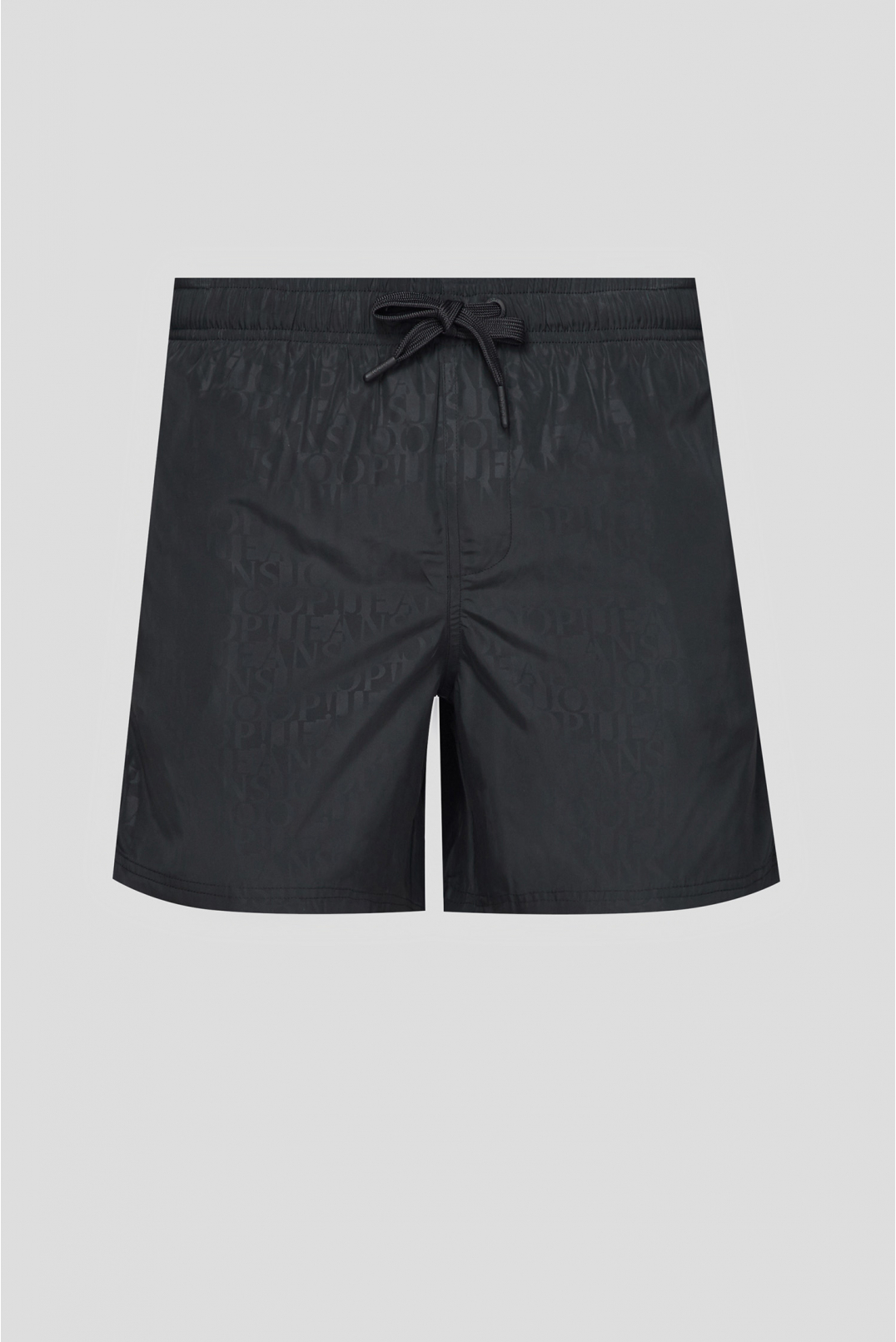 Чоловічі чорні плавальні шорти з візерунком - 1
