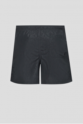 Чоловічі чорні плавальні шорти з візерунком 1