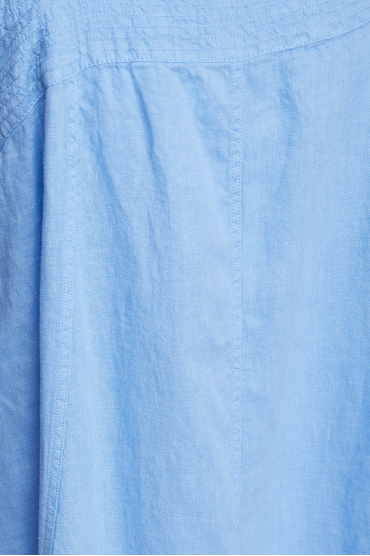 Жіночий блакитний лляний сарафан - 3