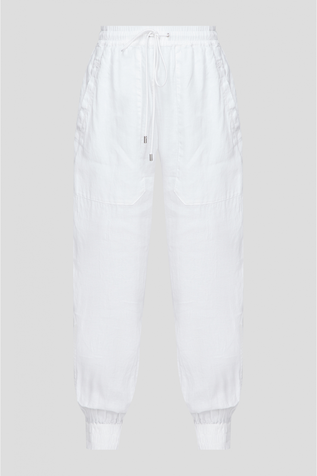 Жіночі білі лляні брюки - 1