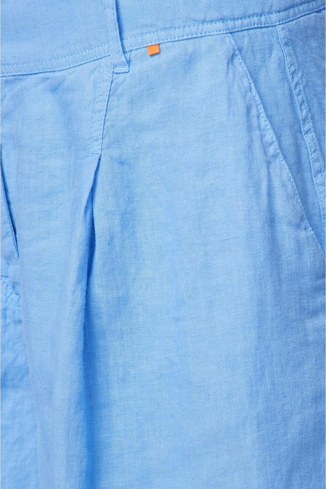 Жіночі блакитні лляні шорти - 3