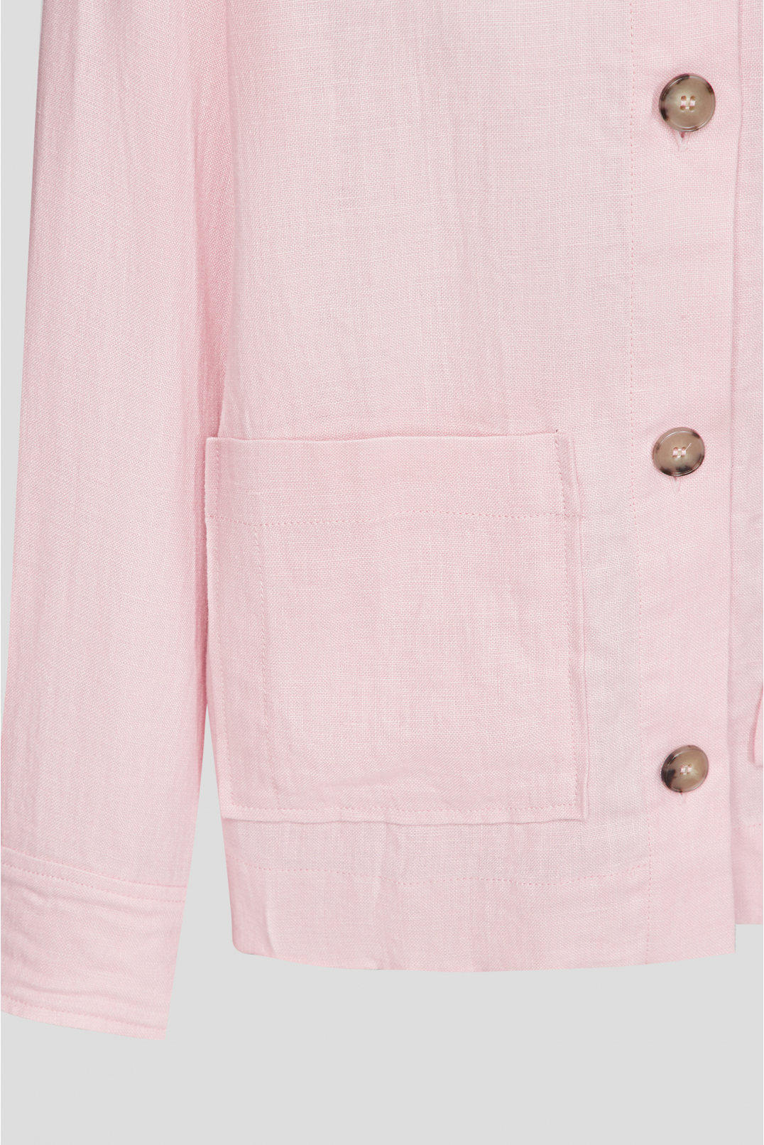 Женская розовая льняная рубашка - 4