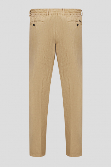 Чоловічі бежеві лляні брюки - 2