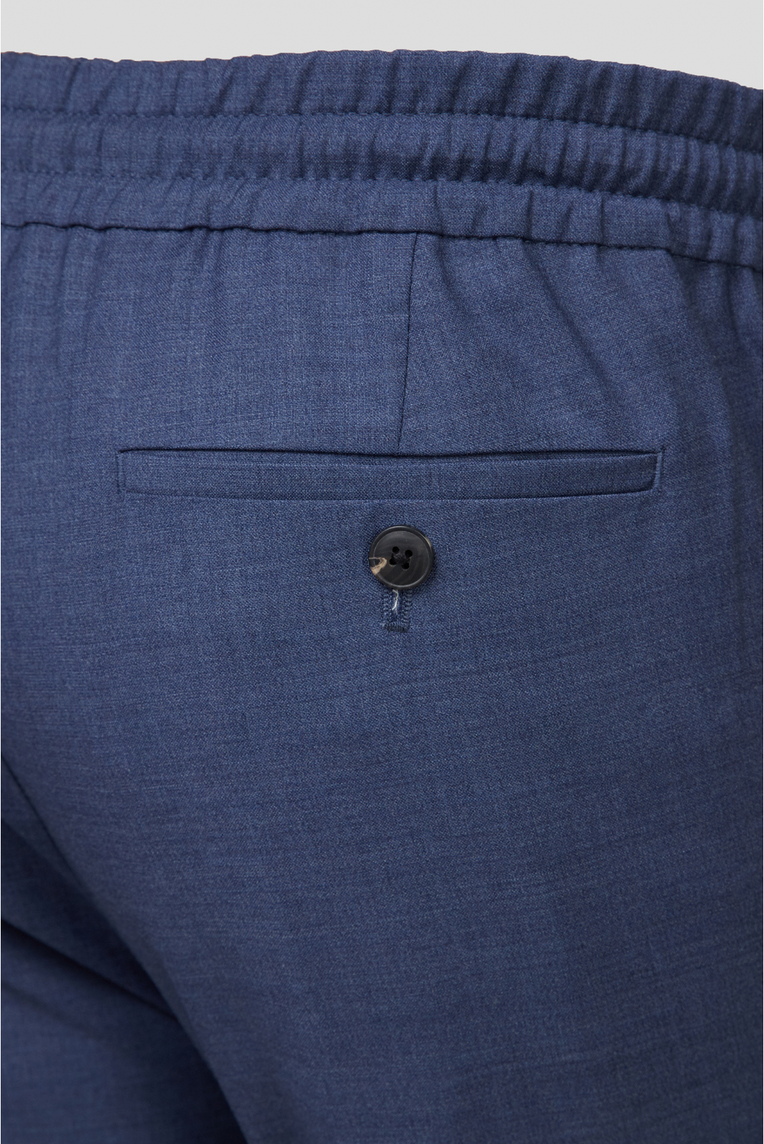Мужские синие шерстяные брюки - 4
