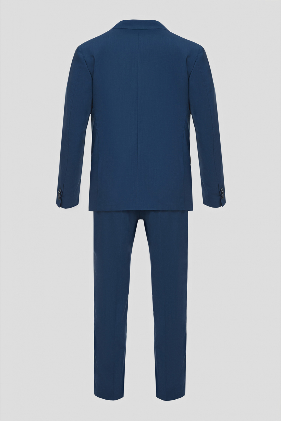 Чоловічий синій вовняний костюм (піджак, брюки) - 2