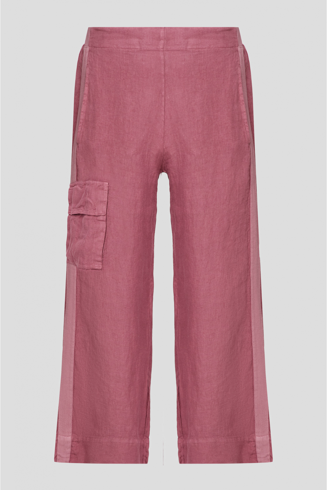 Женские розовые льняные брюки - 1