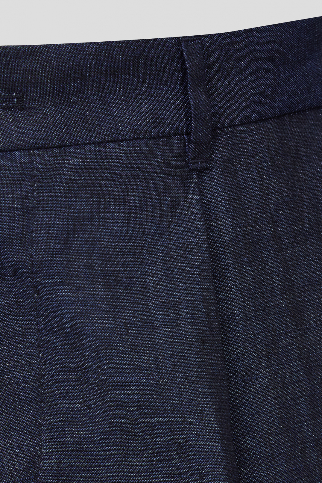 Мужские темно-синие льняные шорты  - 3