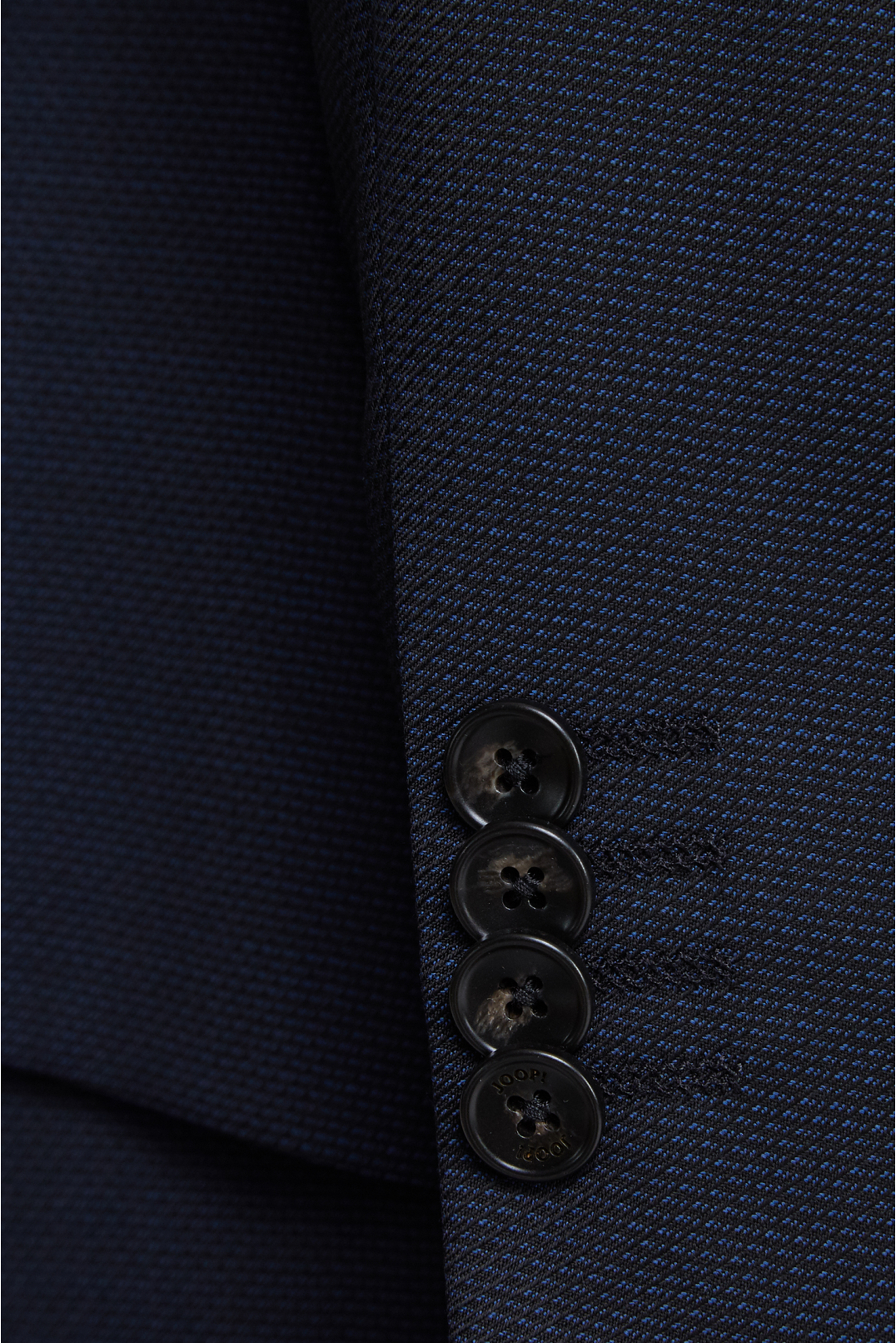 Мужской темно-синий шерстяной костюм (пиджак, брюки) - 3