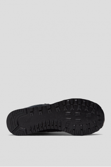 Мужские черные замшевые кроссовки 574 - 5