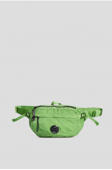 Мужская зеленая поясная сумка