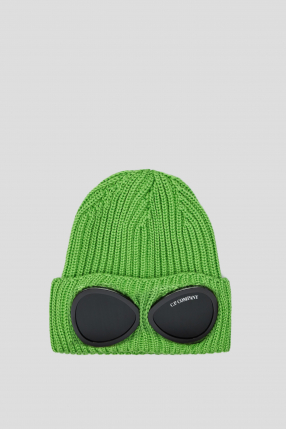 Мужская зеленая шерстяная шапка