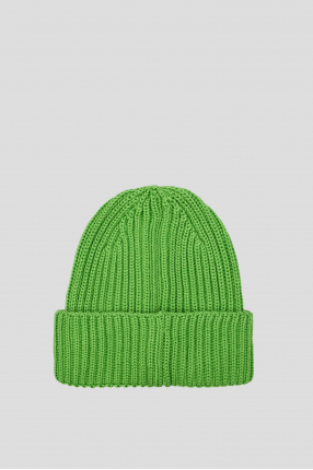 Чоловіча зелена вовняна шапка 1