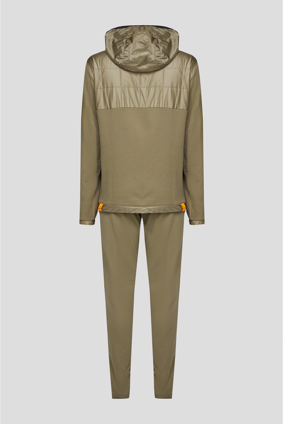 Чоловічий оливковий спортивний костюм (худі, штани) - 2