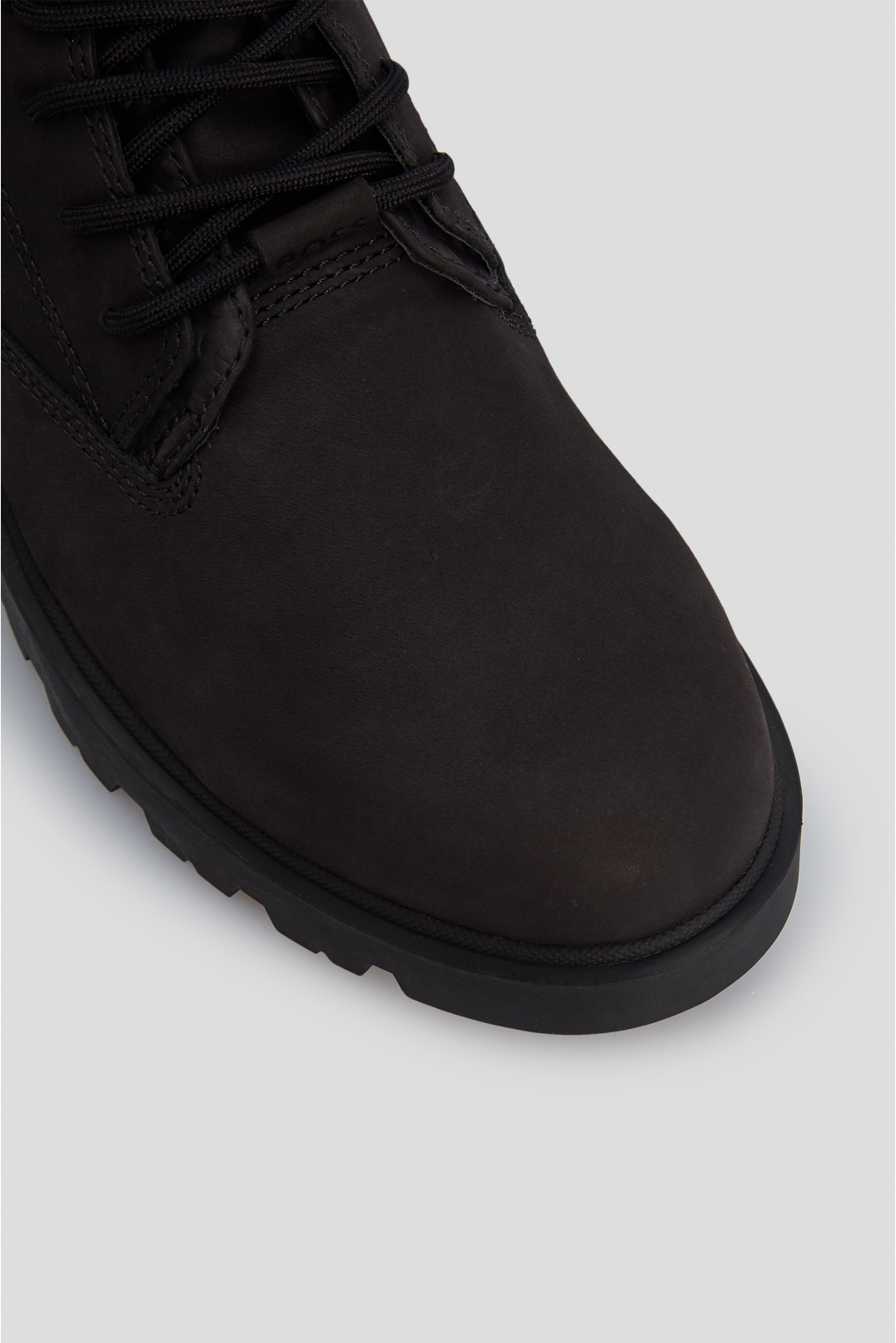 Чоловічі чорні нубукові черевики  - 4