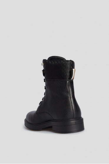Женские черные кожаные ботинки - 3