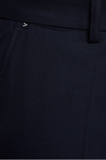 Мужские темно-синие шерстяные брюки - 3