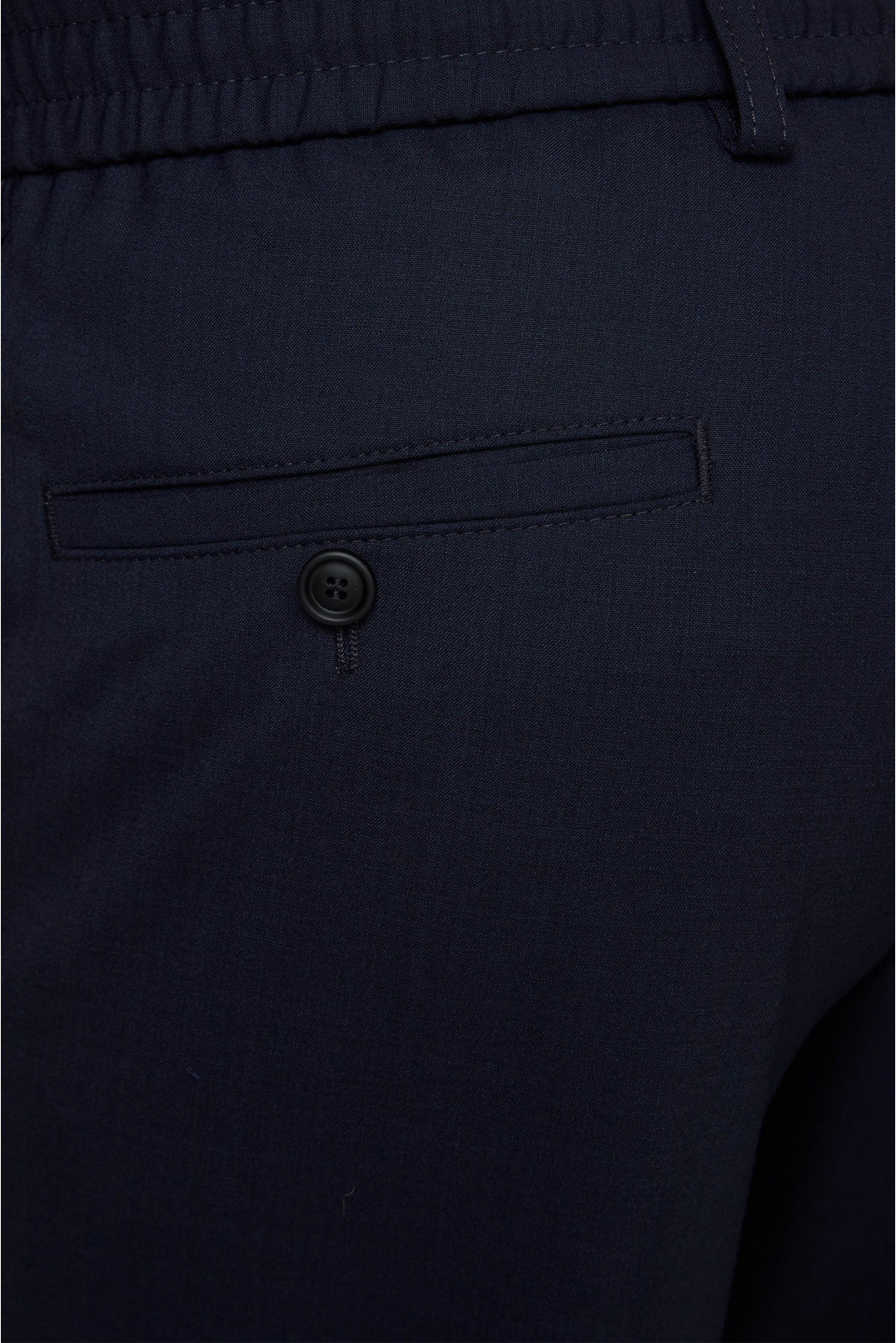 Чоловічі темно-сині вовняні брюки - 4