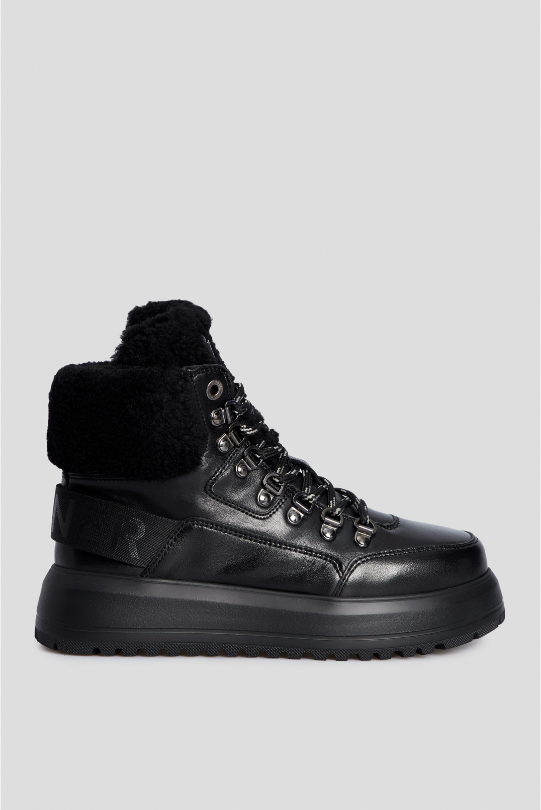 Мужские черные кожаные ботинки - 1