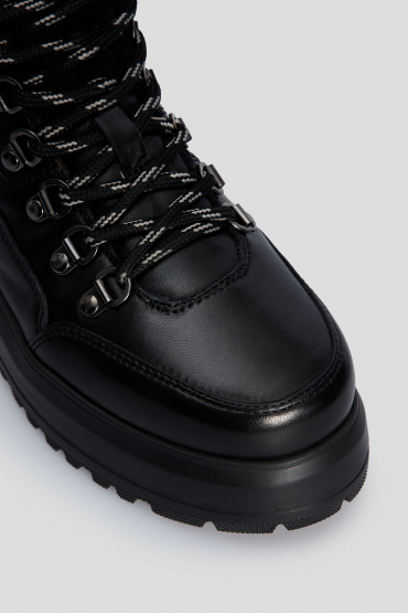 Мужские черные кожаные ботинки - 4