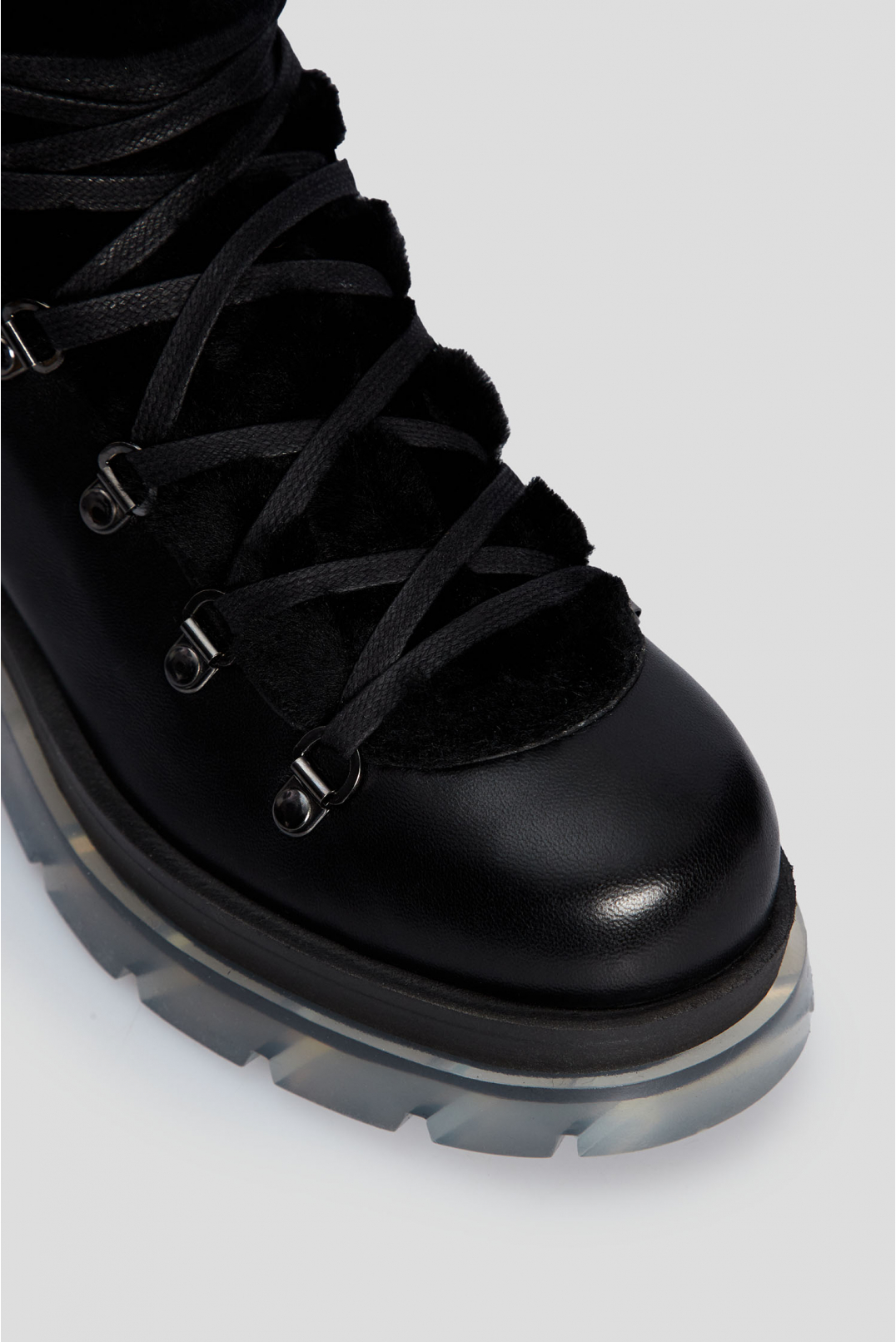 Женские черные кожаные ботинки - 4