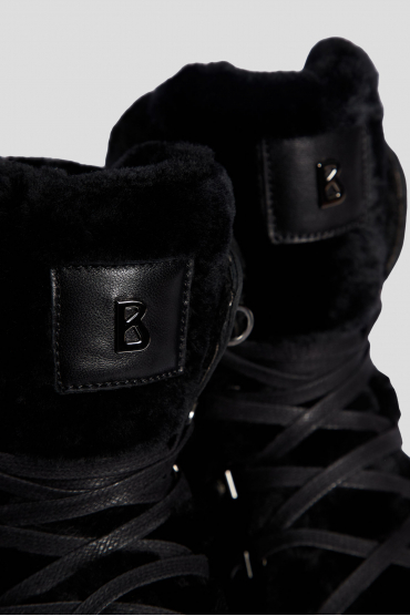 Женские черные кожаные ботинки - 5