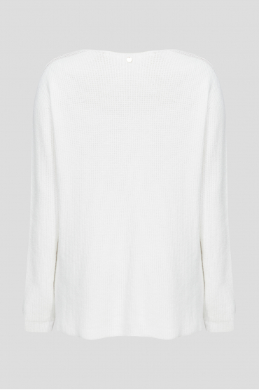 Жіночий білий пуловер - 2