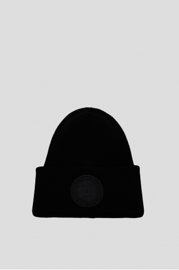 Чоловіча чорна вовняна шапка - 1