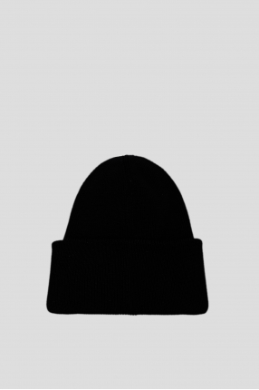 Мужская черная шерстяная шапка 1