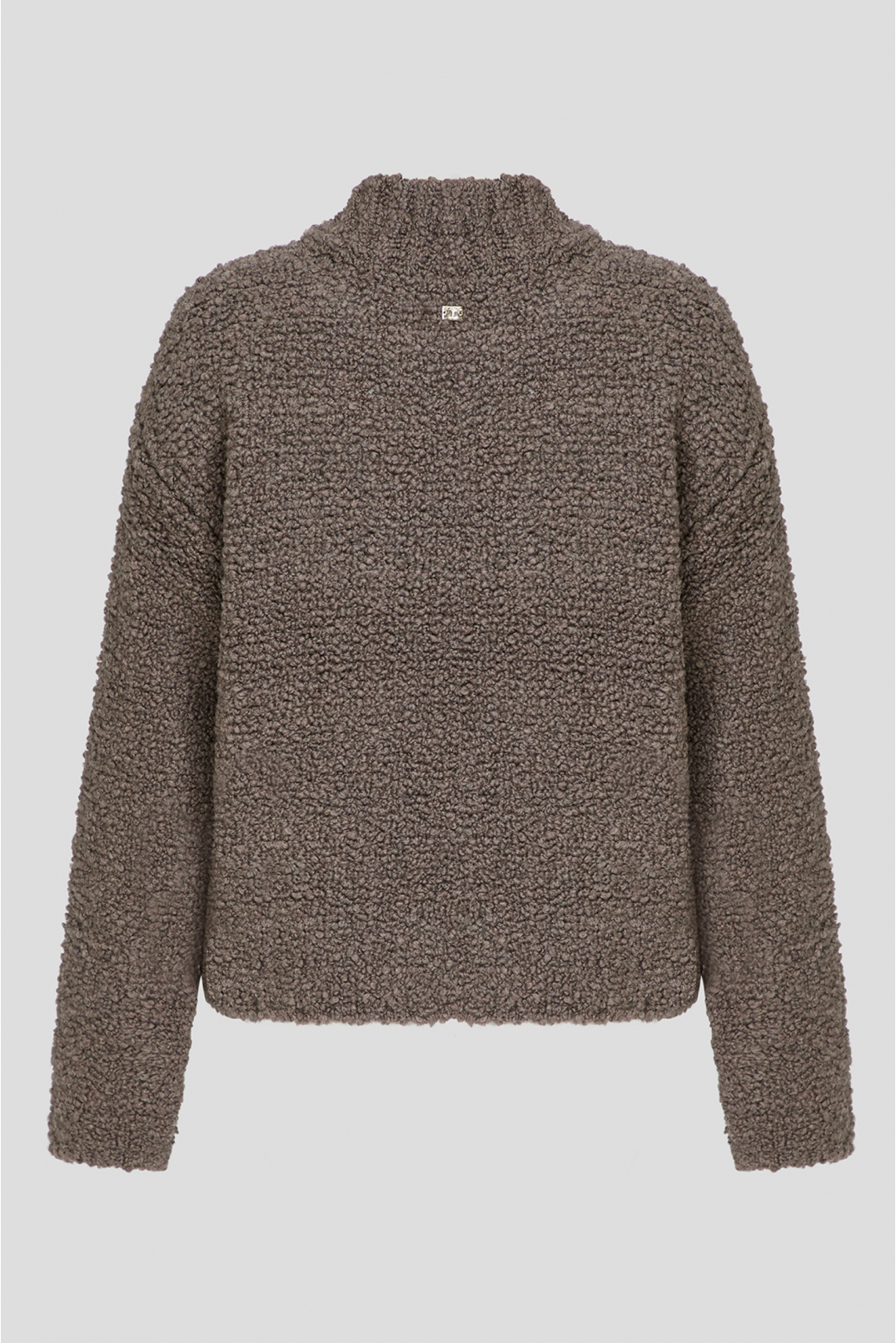 Жіночий коричневий вовняний светр - 2