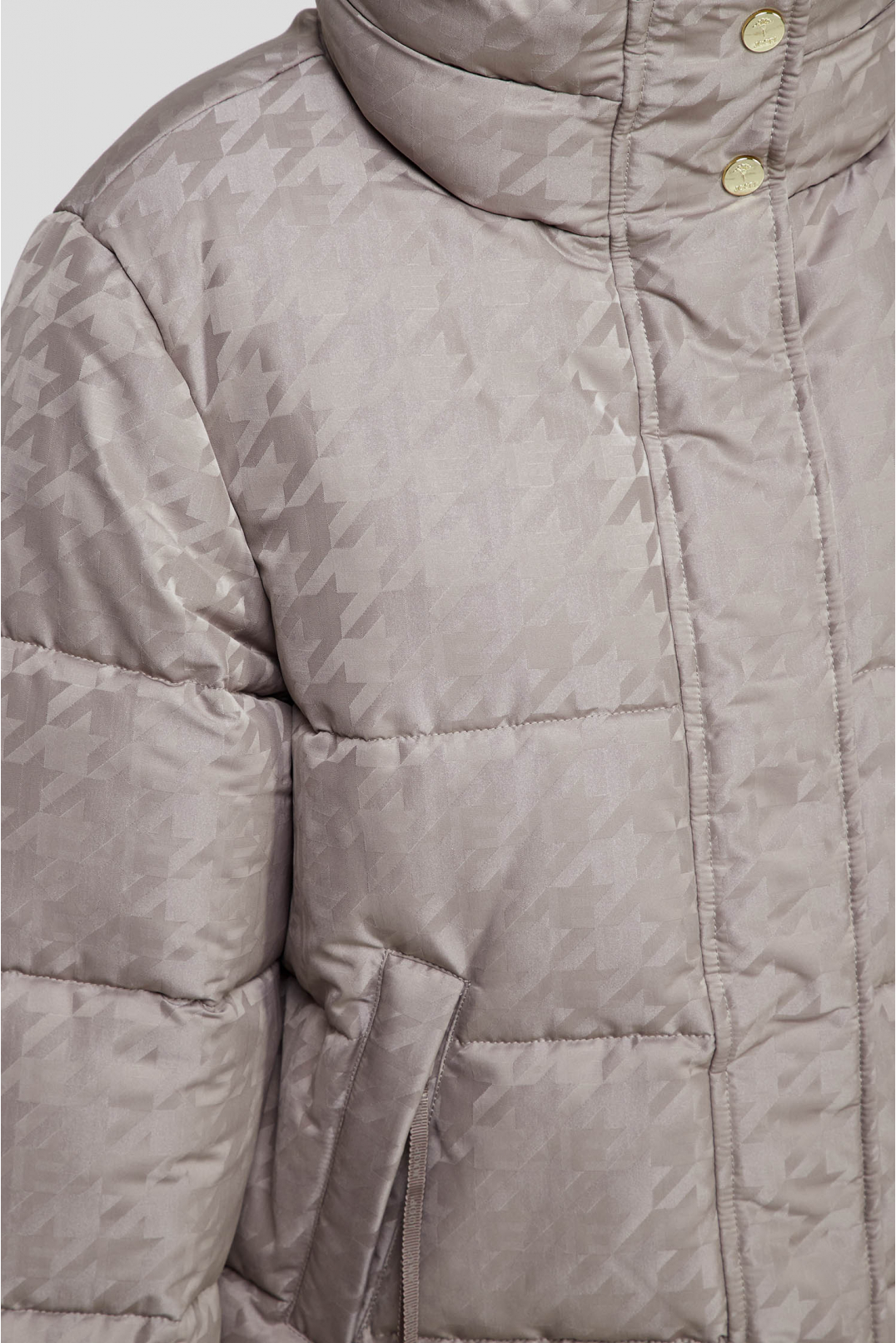 Женская серая куртка с узором - 3