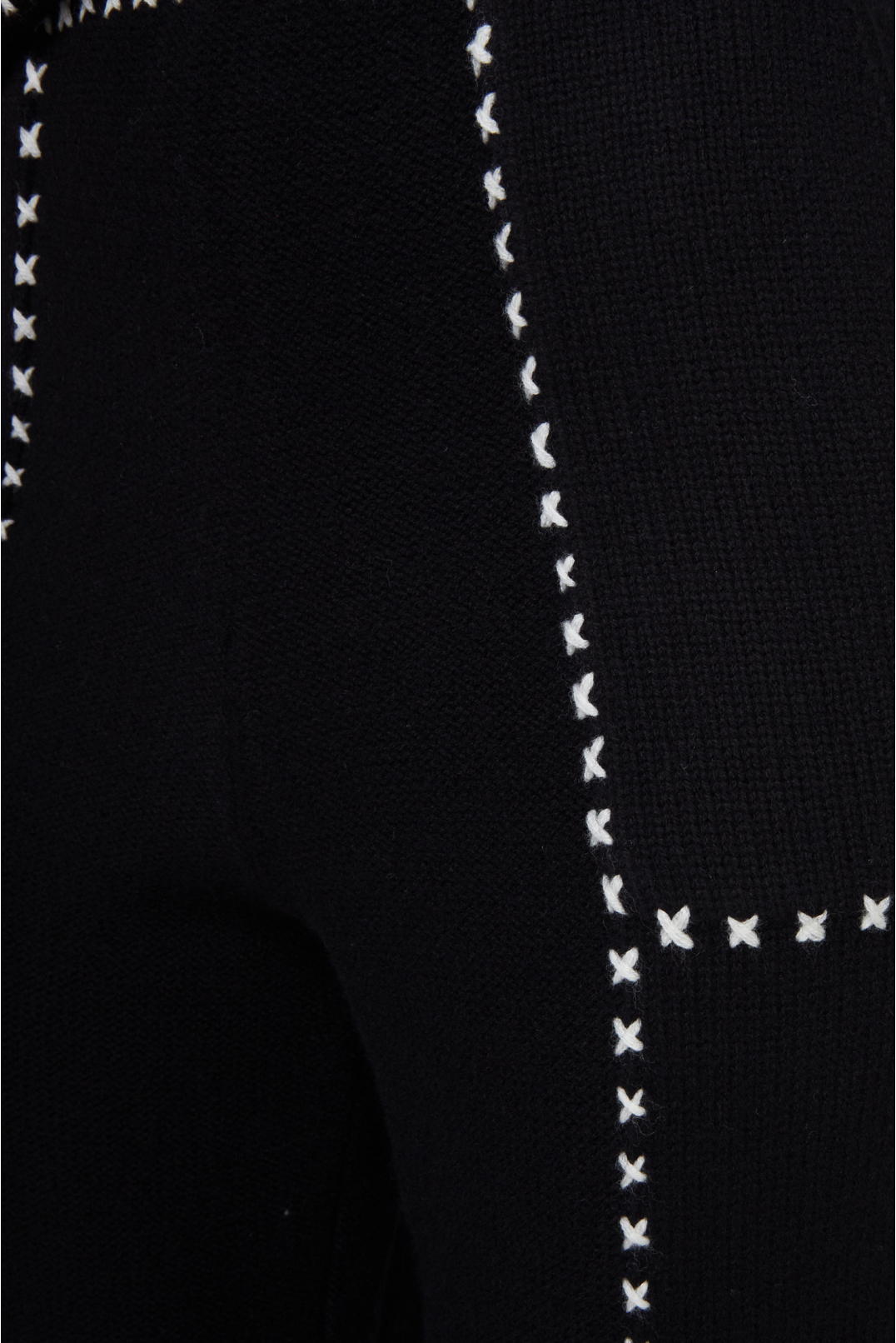 Женский черный шерстяной костюм (свитер, брюки) - 3
